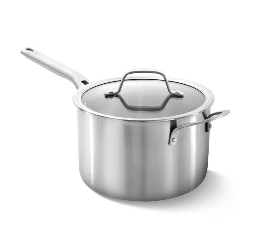 Calphalon Stainless Steel 4.5-Qt Sauce Pan with Lid new