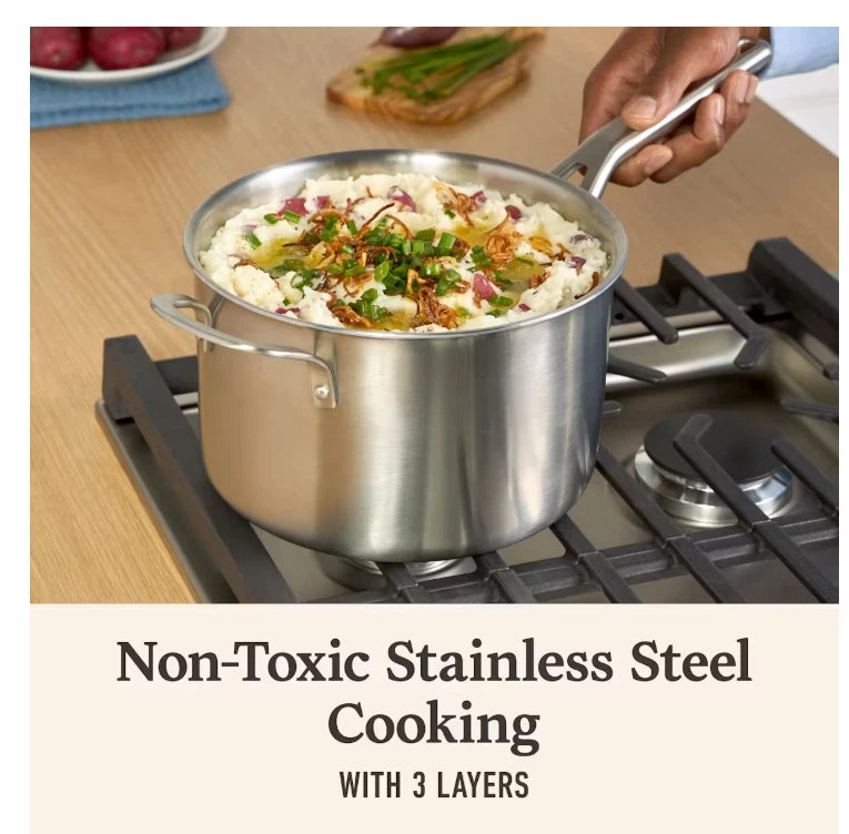 Calphalon Stainless Steel 4.5-Qt Sauce Pan with Lid new